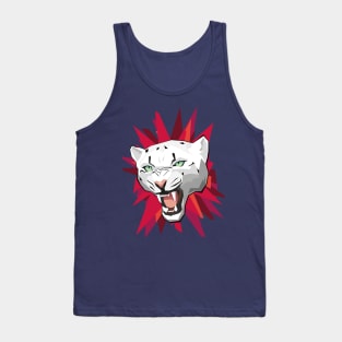 Snow Leopard polygonal art portrait Tank Top